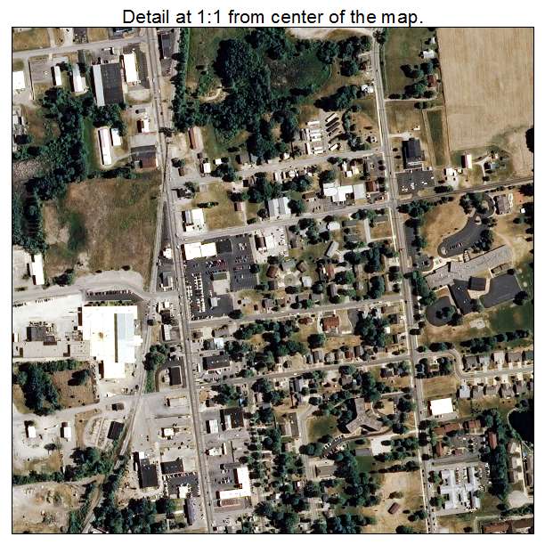 Angola, Indiana aerial imagery detail