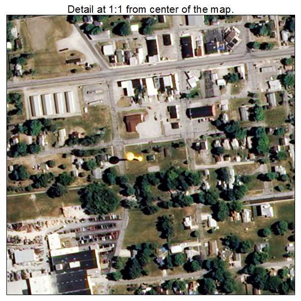Ashley, Indiana aerial imagery detail