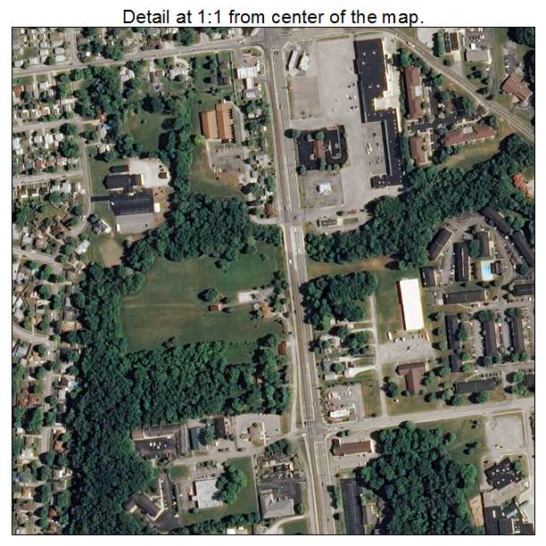 Beech Grove, Indiana aerial imagery detail