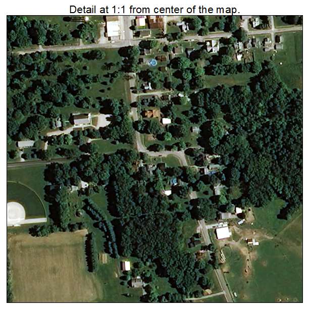 Bloomingdale, Indiana aerial imagery detail