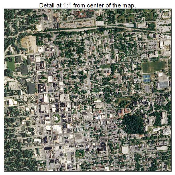 Bloomington, Indiana aerial imagery detail
