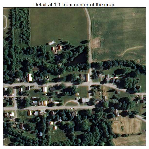 Blountsville, Indiana aerial imagery detail