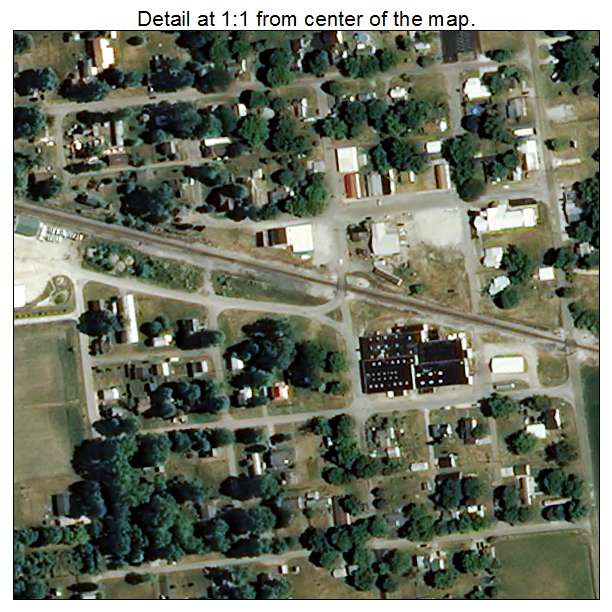 Burket, Indiana aerial imagery detail