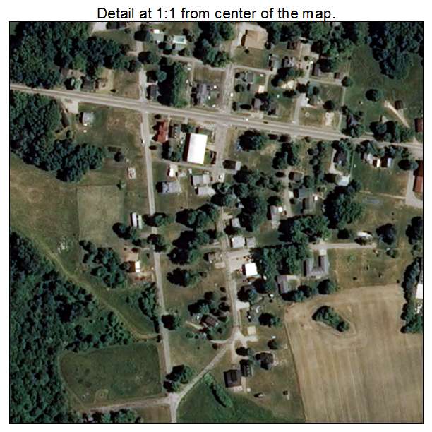 Cadiz, Indiana aerial imagery detail