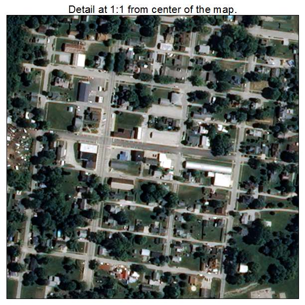 Carthage, Indiana aerial imagery detail