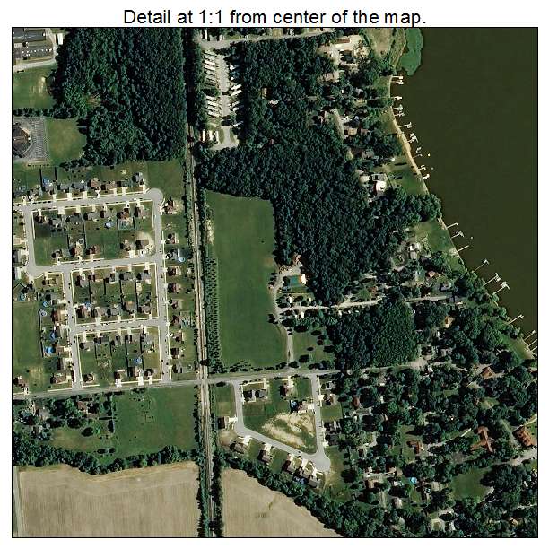 Cedar Lake, Indiana aerial imagery detail