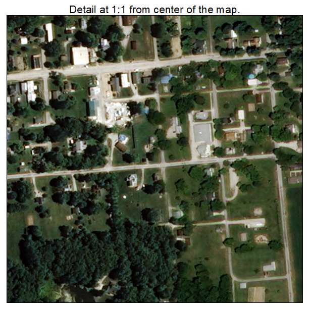 Center Point, Indiana aerial imagery detail