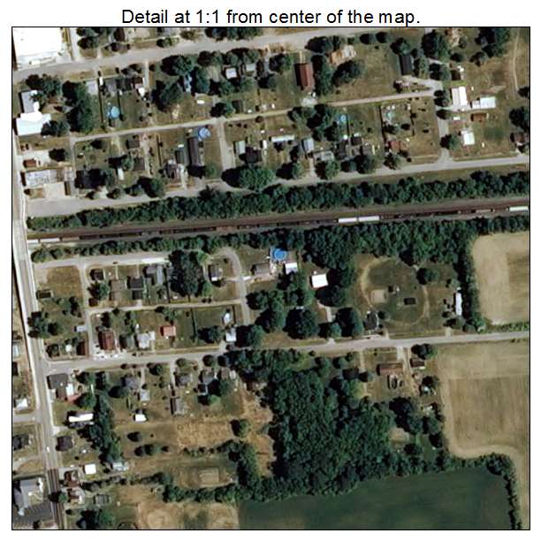 Corunna, Indiana aerial imagery detail