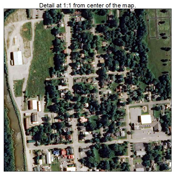 Corydon, Indiana aerial imagery detail