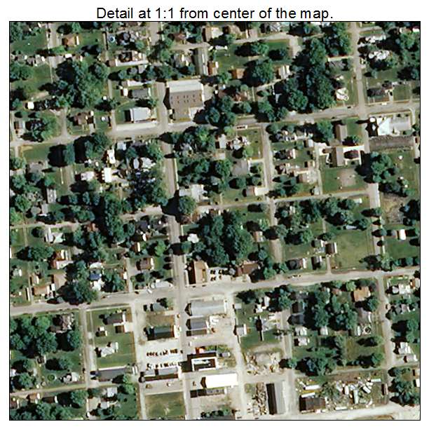 Dana, Indiana aerial imagery detail