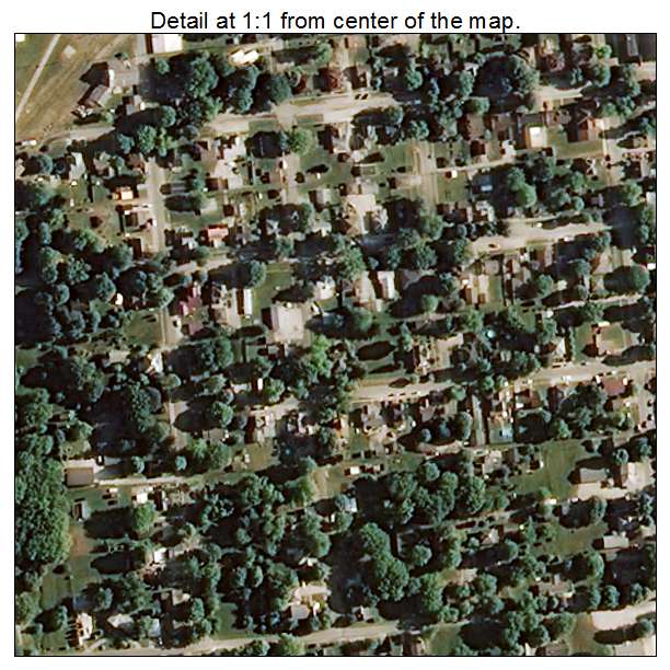 Darlington, Indiana aerial imagery detail