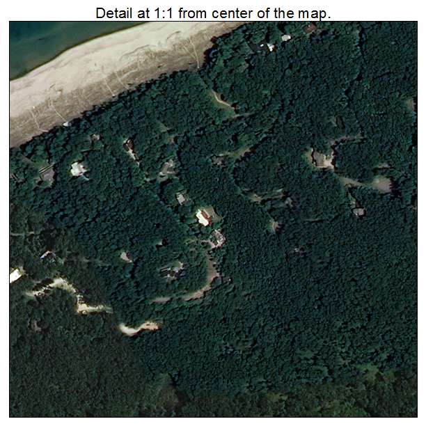 Dune Acres, Indiana aerial imagery detail
