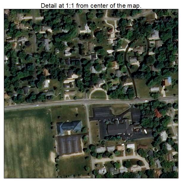Edgewood, Indiana aerial imagery detail