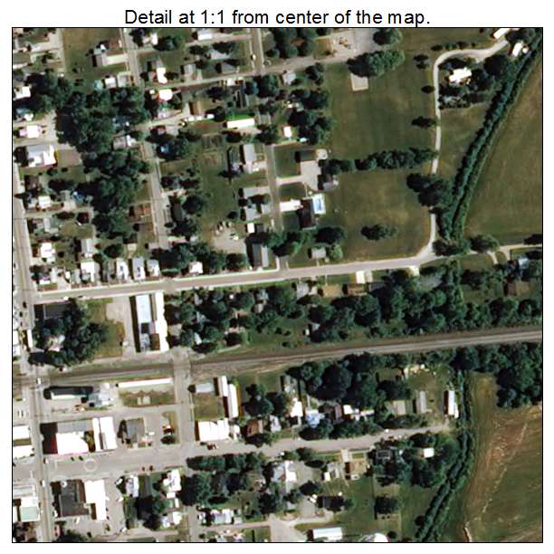 Farmland, Indiana aerial imagery detail