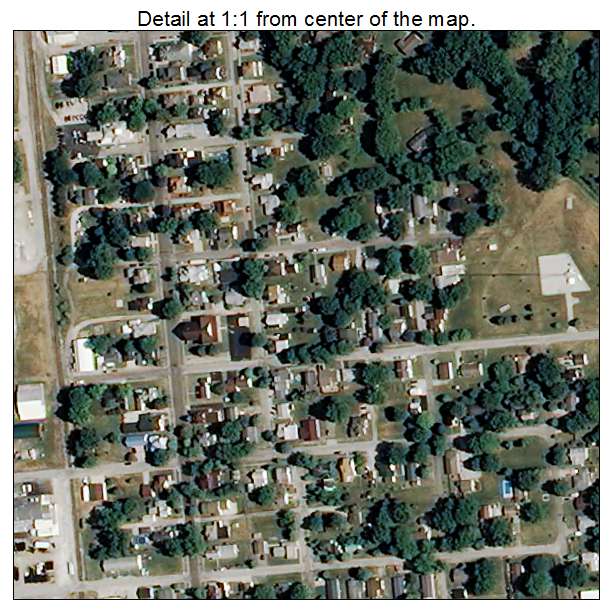 Flora, Indiana aerial imagery detail