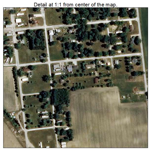 Fowlerton, Indiana aerial imagery detail