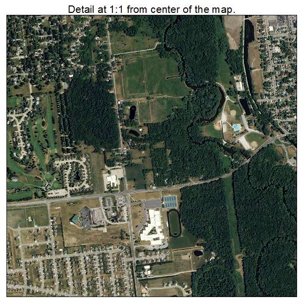 Goshen, Indiana aerial imagery detail