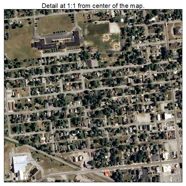 Hartford City, Indiana aerial imagery detail