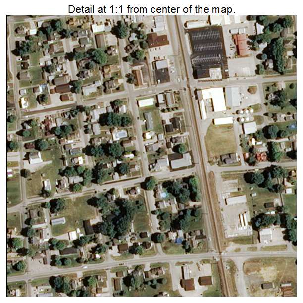 Haubstadt, Indiana aerial imagery detail