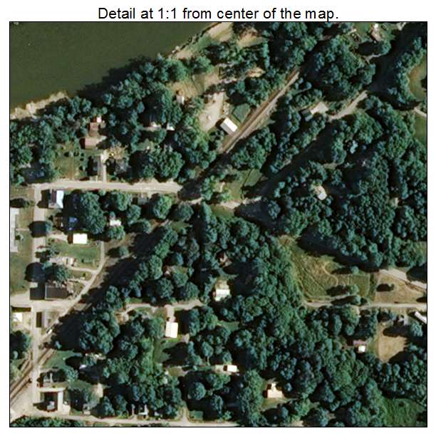 Hazleton, Indiana aerial imagery detail