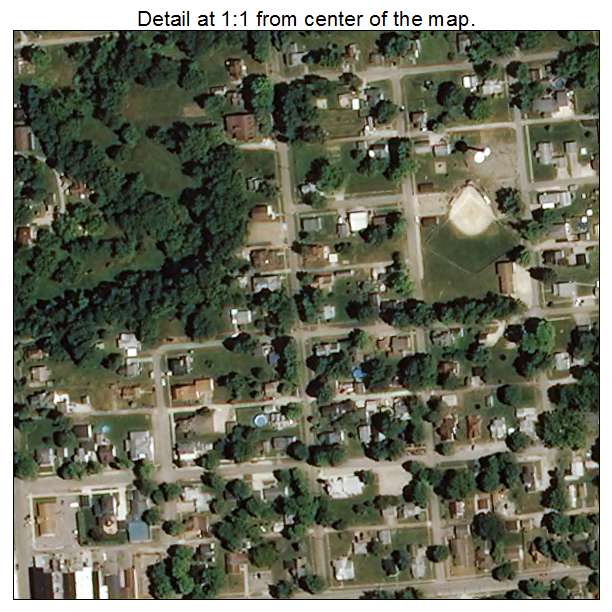 Hillsboro, Indiana aerial imagery detail