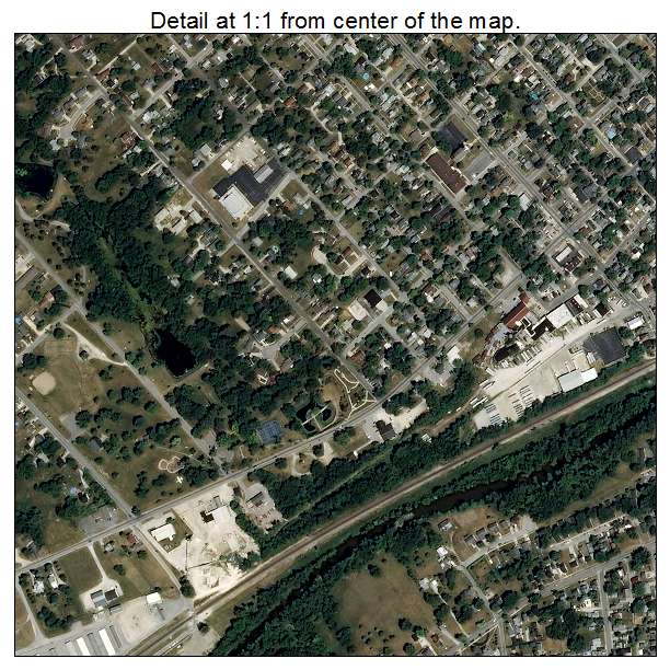 Huntington, Indiana aerial imagery detail