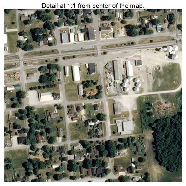 Kempton, Indiana aerial imagery detail