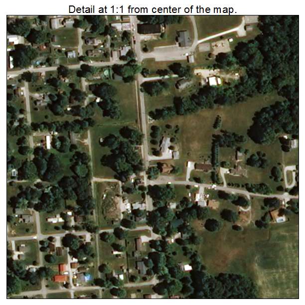 Knightsville, Indiana aerial imagery detail