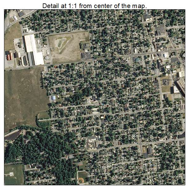 Kokomo, Indiana aerial imagery detail