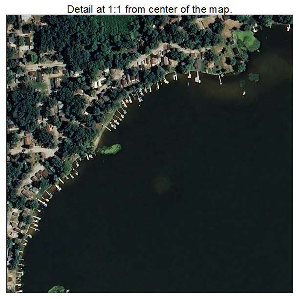 Koontz Lake, Indiana aerial imagery detail