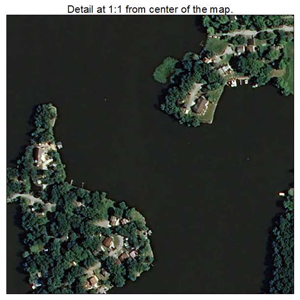 Lake Dalecarlia, Indiana aerial imagery detail