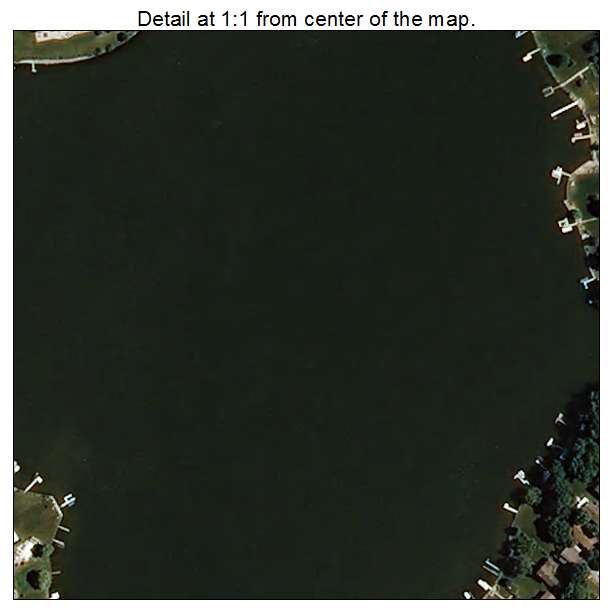 Lakes of the Four Seasons, Indiana aerial imagery detail