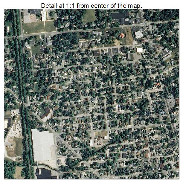 Lebanon, Indiana aerial imagery detail
