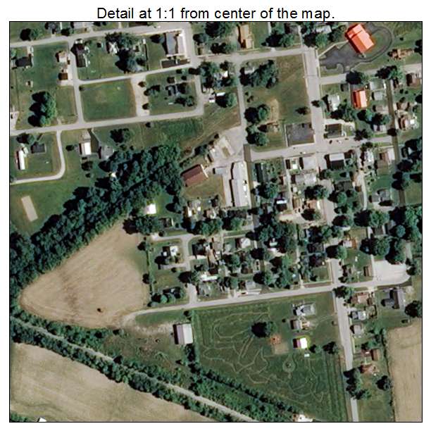 Losantville, Indiana aerial imagery detail