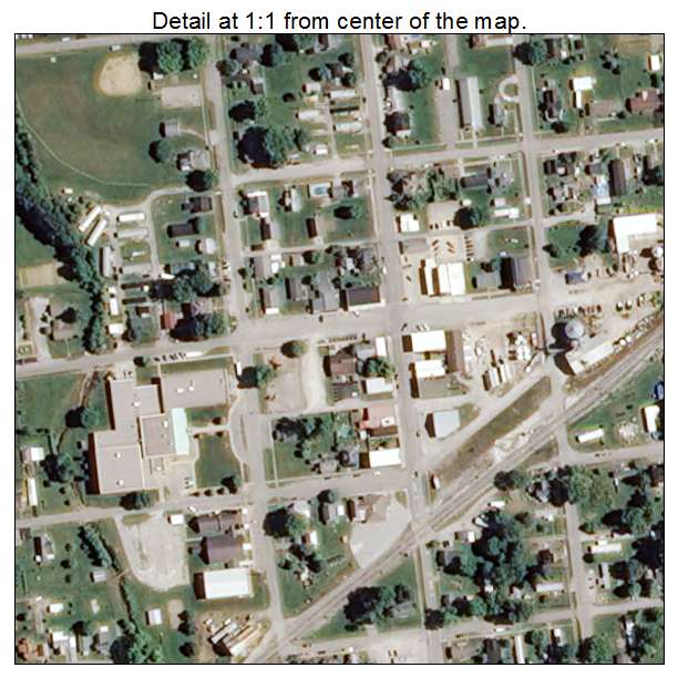 Medora, Indiana aerial imagery detail