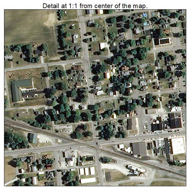 Mentone, Indiana aerial imagery detail