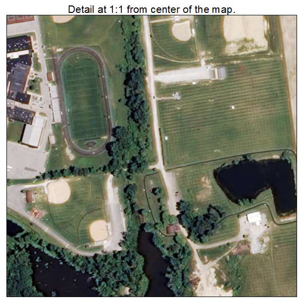 Milan, Indiana aerial imagery detail