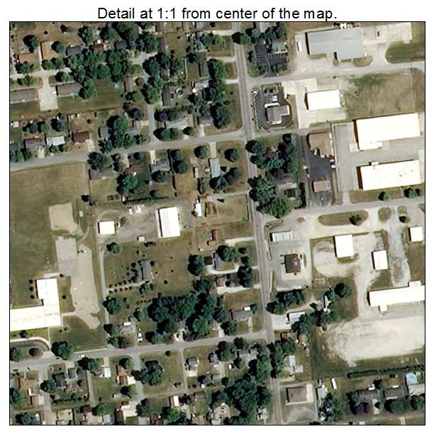 Millersburg, Indiana aerial imagery detail