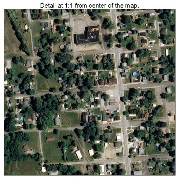 Milton, Indiana aerial imagery detail