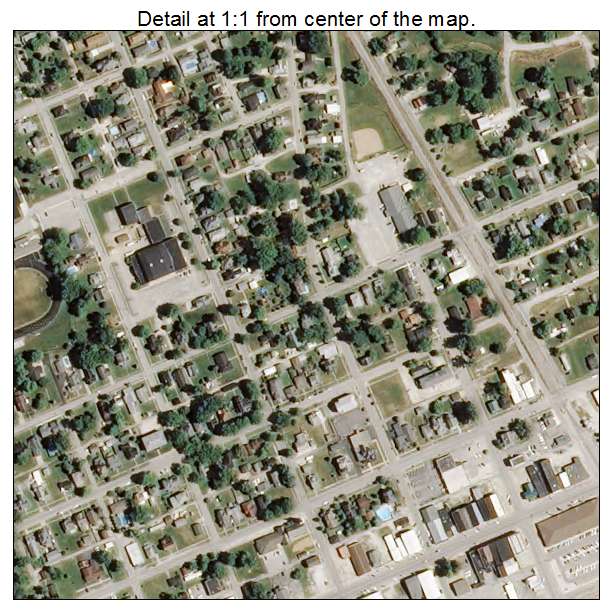 Mitchell, Indiana aerial imagery detail