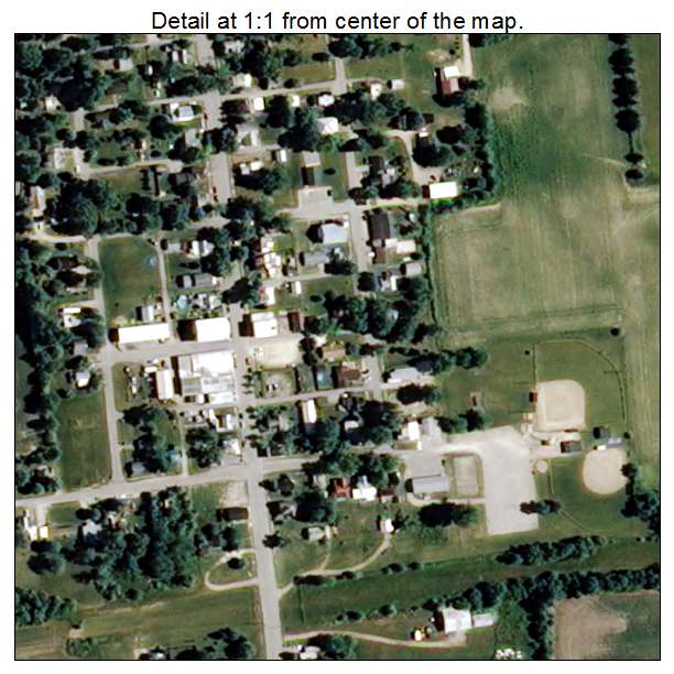 Modoc, Indiana aerial imagery detail