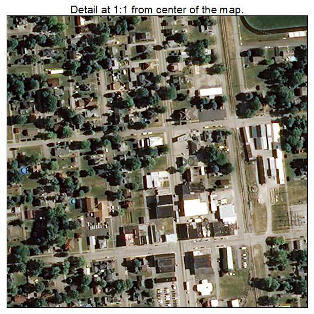 Monon, Indiana aerial imagery detail