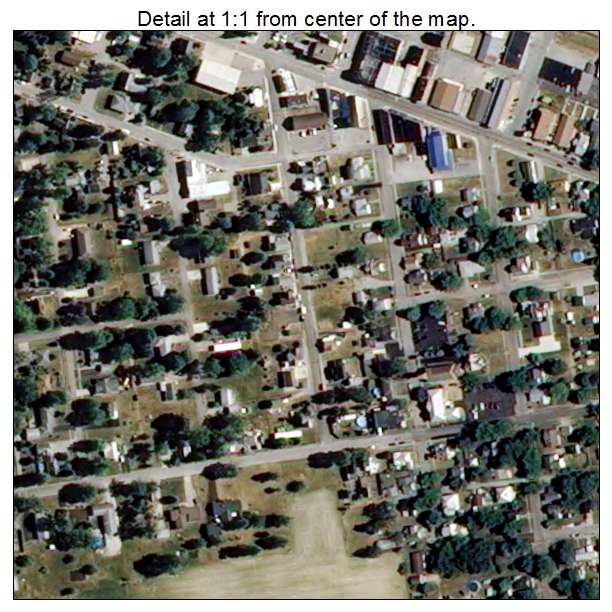 Monroeville, Indiana aerial imagery detail