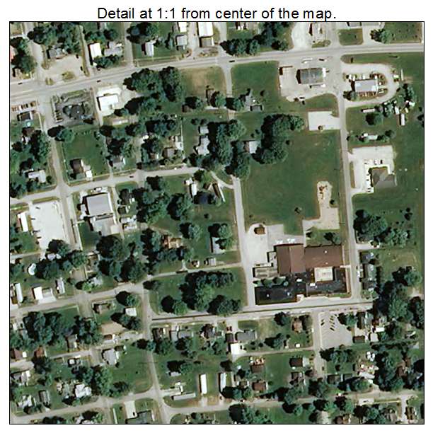 Montezuma, Indiana aerial imagery detail