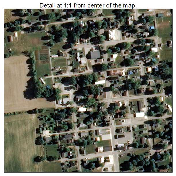 Mooreland, Indiana aerial imagery detail
