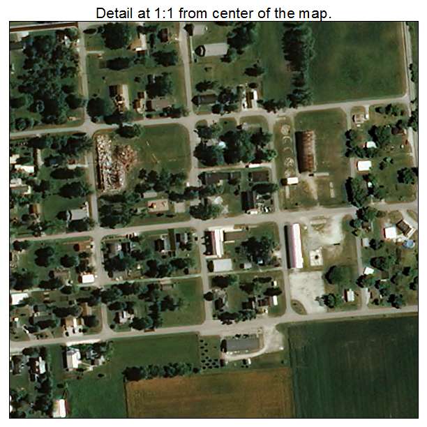 Mount Ayr, Indiana aerial imagery detail