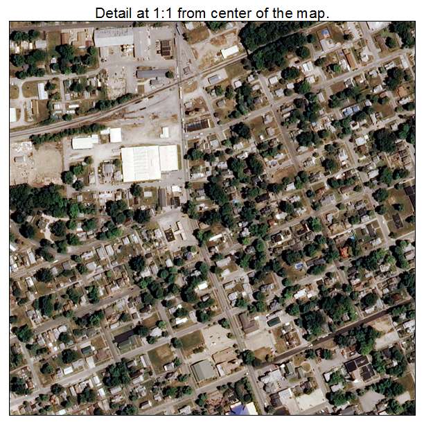 Mount Vernon, Indiana aerial imagery detail