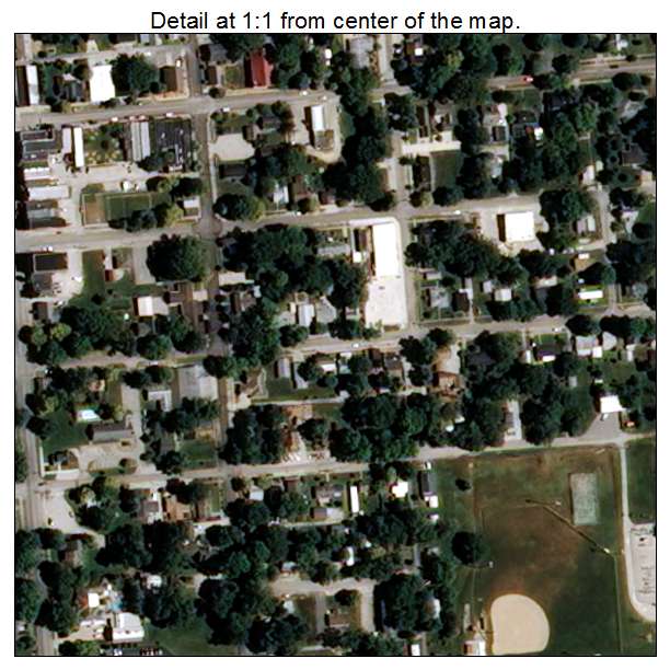 New Harmony, Indiana aerial imagery detail
