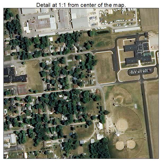 New Paris, Indiana aerial imagery detail