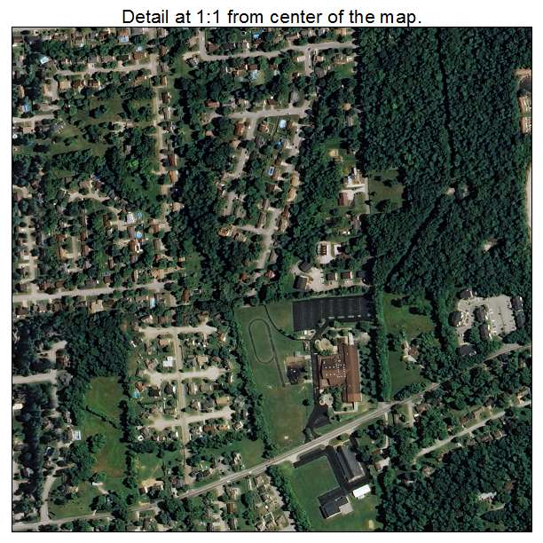 Newburgh, Indiana aerial imagery detail